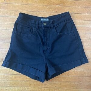 Hi-Waisted American Apparel Women's Black Jean Shorts